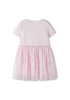 Name It Mini Girl Floral Tulle Short Sleeve Dress, Pink