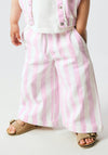 Name It Mini Girl Friba Stripe Leg Trouser, Pink