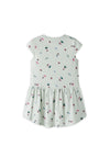 Name It Mini Girl Vigga Capsl Print Short Sleeve Dress, Green