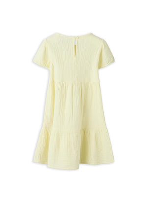 Name It Mini Girl Jasmin Short Sleeve Dress, Yellow