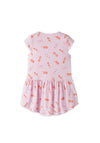 Name It Mini Girl Vigga Capsl Print Short Sleeve Dress, Pink