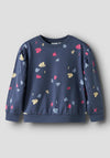 Name It Mini Girl Nula Long Sleeve Sweater, Blue