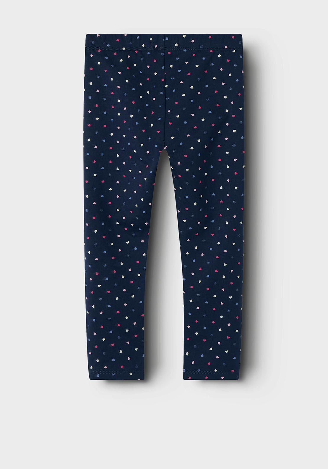 Name It Mini Girl Ena Heart Leggings, Navy