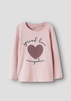 Name It Mini Girl Abelle Long Sleeve Top, Purple