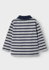 Name It Mini Boy Motis Long Sleeve Stripe Polo, Grey