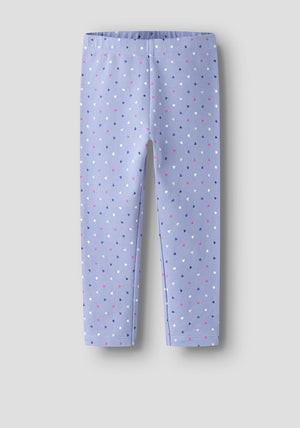 Name It Mini Girl Ena Heart Leggings, Purple