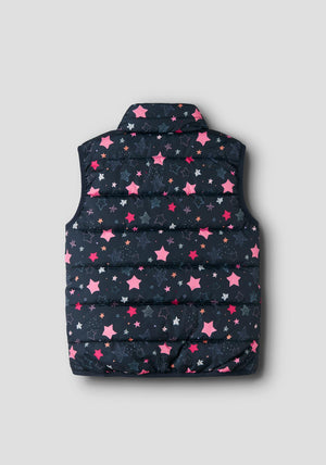 Name It Mini Girl My Lane Star Gilet, Navy