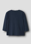 Name It Mini Boy Lasse Long Sleeve Dino Top, Navy