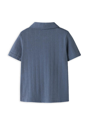 Name It Mini Boy Fen Short Sleeve Polo, Blue