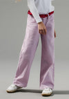 Name It Kid Girl Rose Wide Twill Trouser, Pink