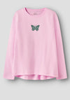 Name It Kid Girl Violet Long Sleeve Loose Top, Pink