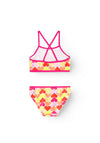Name It Kid Girl Zimone Heart Bikini Set, Pink Yarrow