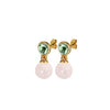 Dyrberg/Kern Naomi Earrings, Light Green & Gold