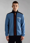Napapijri Anderby Full Zip Contrast Fleece, Blue Horizon