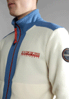 Napapijri Anderby Full Zip Contrast Fleece, Whitecap Grey
