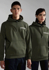 Napapijri Telemark Back Graphic Hoodie, Green Depths