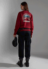 Napapijri Telemark Back Graphic Crew Neck Sweatshirt, Bordeaux
