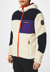 Napapijri Yupik Contrast Full Zip Fleece, Purple & Ivory Multi