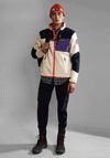 Napapijri Yupik Contrast Full Zip Fleece, Purple & Ivory Multi
