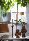 Light & Living Loft Narra Glass Vase, Brown