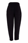 Naya Contrast Hem Tapered Trousers, Black