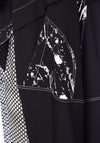 Naya Printed Mesh Panel Jacket, Black & White