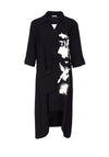 Naya Printed Longline Blouse, Black & White