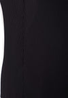 Naya Pleated V Neck Sleeveless Top, Black