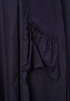 Naya Cotton Parachute Pocket Midi Dress, Navy