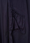 Naya Cotton Parachute Pocket Midi Dress, Navy