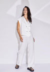 Naya Side Zip Wide Leg Trouser, White