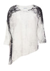 Naya Marble Print Side Dip Hem Shirt, Silver