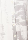 Naya Textured Box Fit Blouse, White & Mink