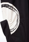 Naya A Line Circle Placement Print Midi Dress, Black