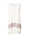 Naya Longline Panel Tank Top, Cream & Mink