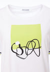 Naya Graphic Printed T-Shirt, White & Kiwi