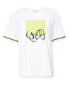 Naya Graphic Printed T-Shirt, White & Kiwi