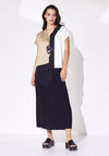 Naya V-Neck Colour Block Top, Pebble