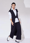 Naya Cut Away Front Waistcoat, Black