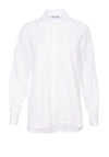 Naya Asymmetric Hem Cotton Shirt, White