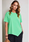 Naya Asymmetric Hem Top, Green