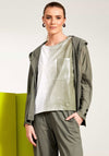 Naya Hooded Pocket Detail Jacket, Khaki Green
