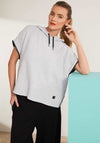 Naya Sleeveless Hooded Top, Silver