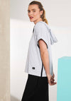 Naya Sleeveless Hooded Top, Silver
