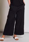 Naya Crinkle Wide Leg Trousers, Black