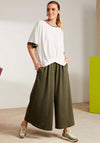 Naya Elasticated Wide Leg Trousers, Green