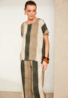 Naya Wide Stripe Print Top, Neutral
