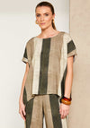 Naya Wide Stripe Print Top, Neutral
