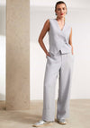 Naya Asymmetric Buttoned Waistcoat, Light Grey