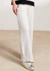 Naya Contrast Panel Wide Leg Trousers, Off White